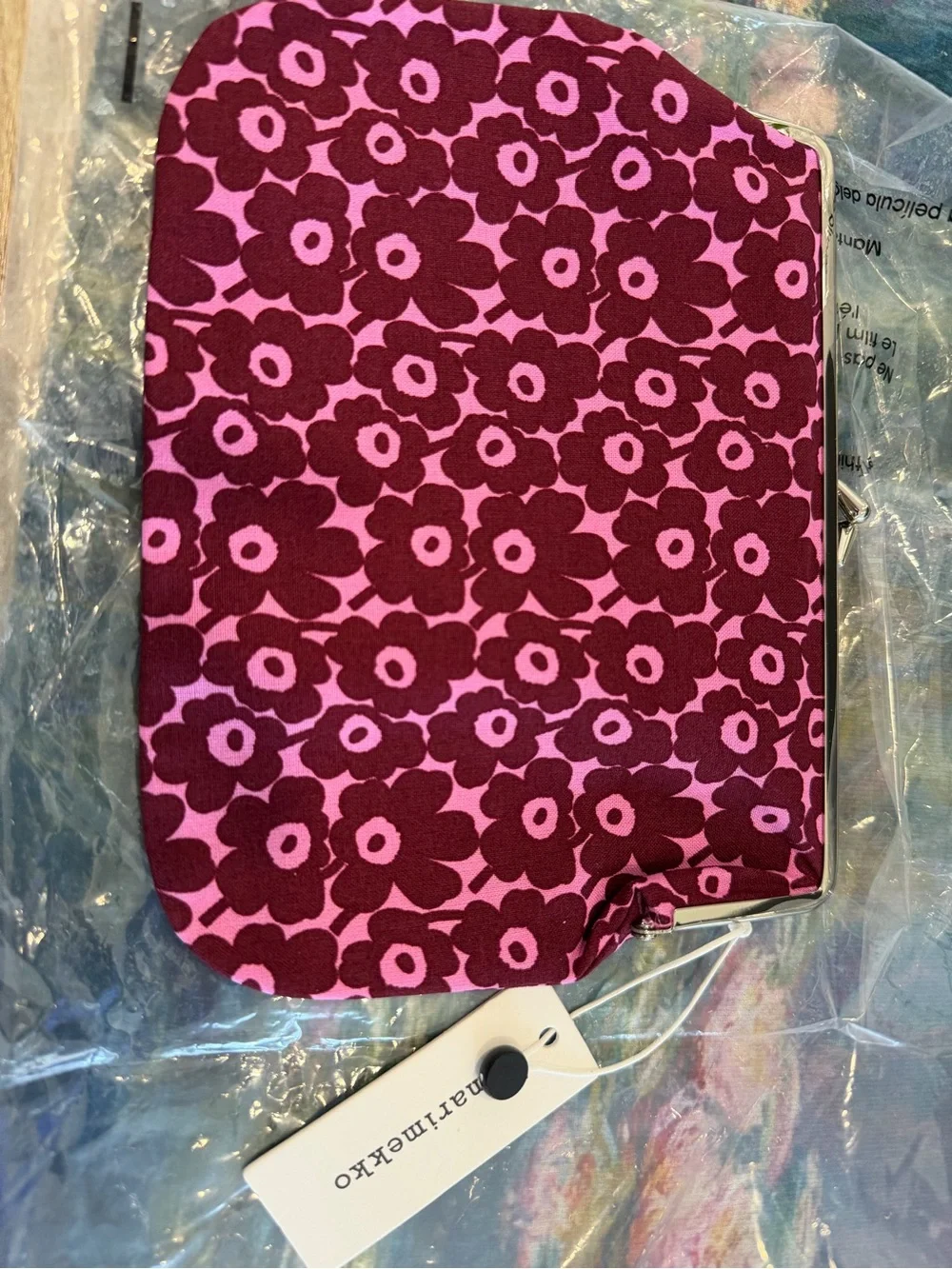 NWT new MARIMEKKO Pikkuinen Unikko poulikas kukk floral pouch bag